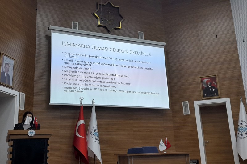 İÇ MİMAR "NESLİŞAH SÖNMEZ" KONFERANS ETKİNLİĞİ GERÇEKLEŞTİRİLDİ